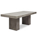 Urbia Modern Rectangle Elcor Height Concrete Dining Table Dark Grey