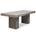 Urbia Modern Rectangle Elcor Height Concrete Dining Table Dark Grey