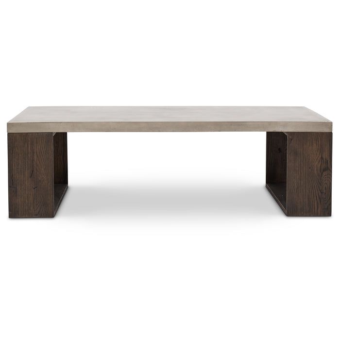 Urbia Mixx Concrete Heritage Coffee Table Wood Base Dark Grey