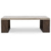 Urbia Mixx Concrete Heritage Coffee Table Wood Base Dark Grey