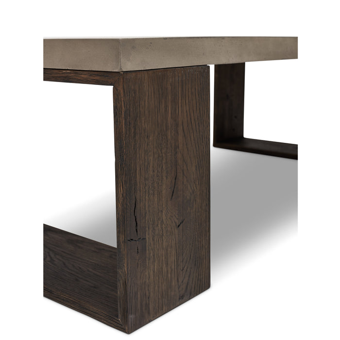 Urbia Mixx Concrete Heritage Coffee Table Wood Base Dark Grey