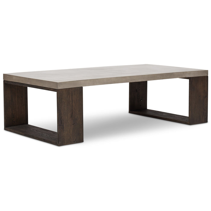 Urbia Mixx Concrete Heritage Coffee Table Wood Base Dark Grey