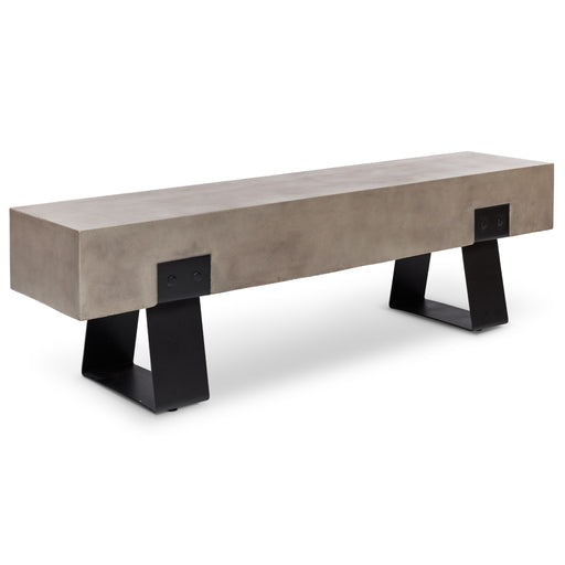 Urbia Modern Black Industrial Concrete Bench