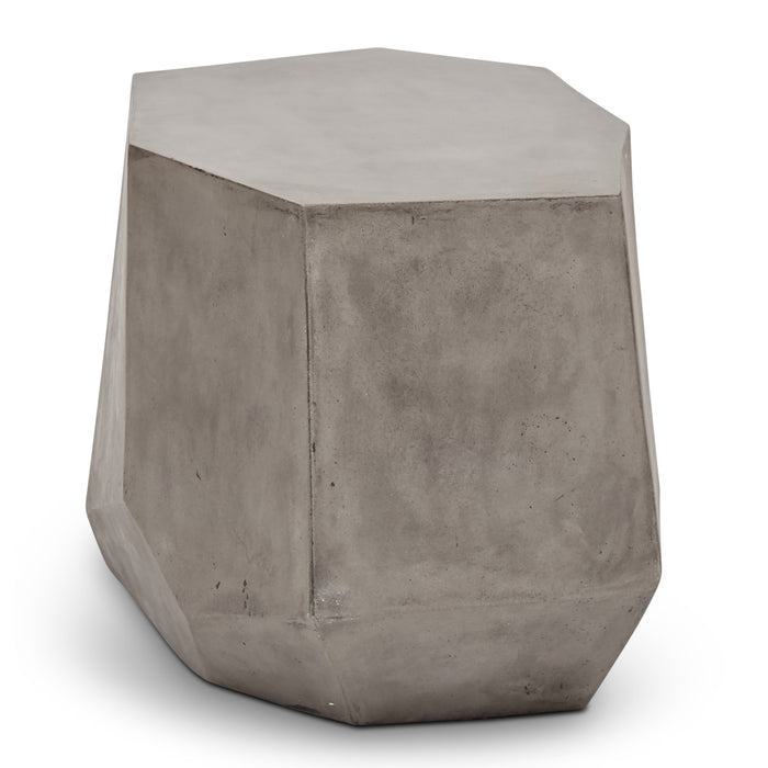 Urbia Mixx Kristal Unique Concrete End Table Dark Grey