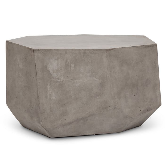 Urbia Mixx Kristal Unique Concrete End Table Dark Grey