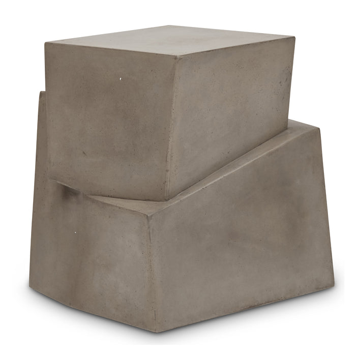 Urbia Mixx Marlow Unique Concrete End Table Dark Grey