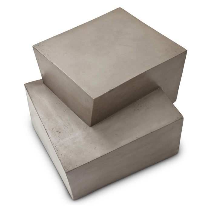 Urbia Mixx Marlow Unique Concrete End Table Dark Grey