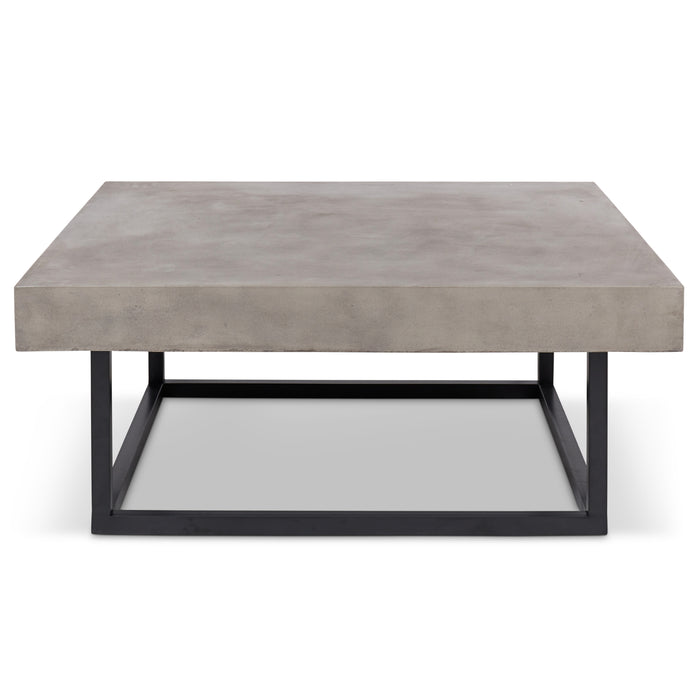 Urbia Mixx Miami Concrete Coffee Table Dark Grey, Stainless Steel Base