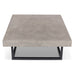 Urbia Mixx Miami Concrete Coffee Table Dark Grey, Stainless Steel Base