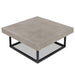 Urbia Mixx Miami Concrete Coffee Table Dark Grey, Stainless Steel Base