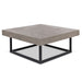 Urbia Mixx Miami Concrete Coffee Table Dark Grey, Stainless Steel Base