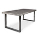 Urbia Mixx Miller Concrete Dining Table Brushed Stainless Steel Frame Dark Grey