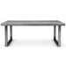 Urbia Mixx Miller Concrete Dining Table Brushed Stainless Steel Frame Dark Grey