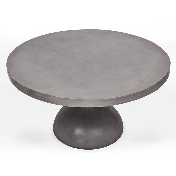 Urbia Mixx Spindle 59" Round Concrete Dining Table Dark Grey