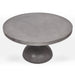 Urbia Mixx Spindle 59" Round Concrete Dining Table Dark Grey