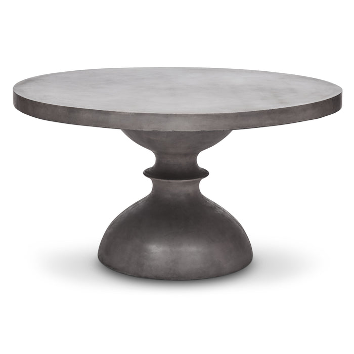 Urbia Mixx Spindle 59" Round Concrete Dining Table Dark Grey