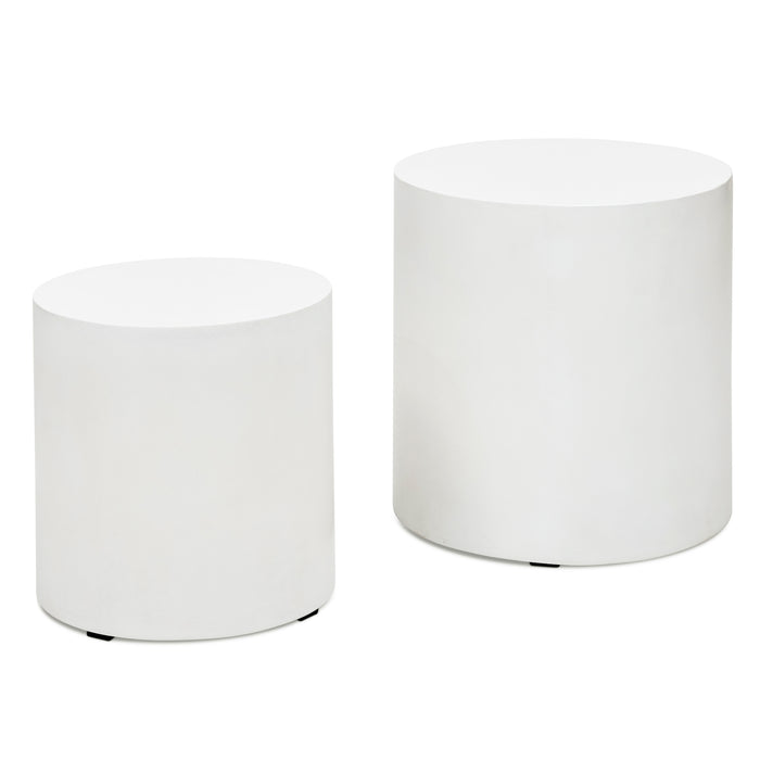 Urbia Modern Concrete Una Pedestal (Set of 2) Accent Stool