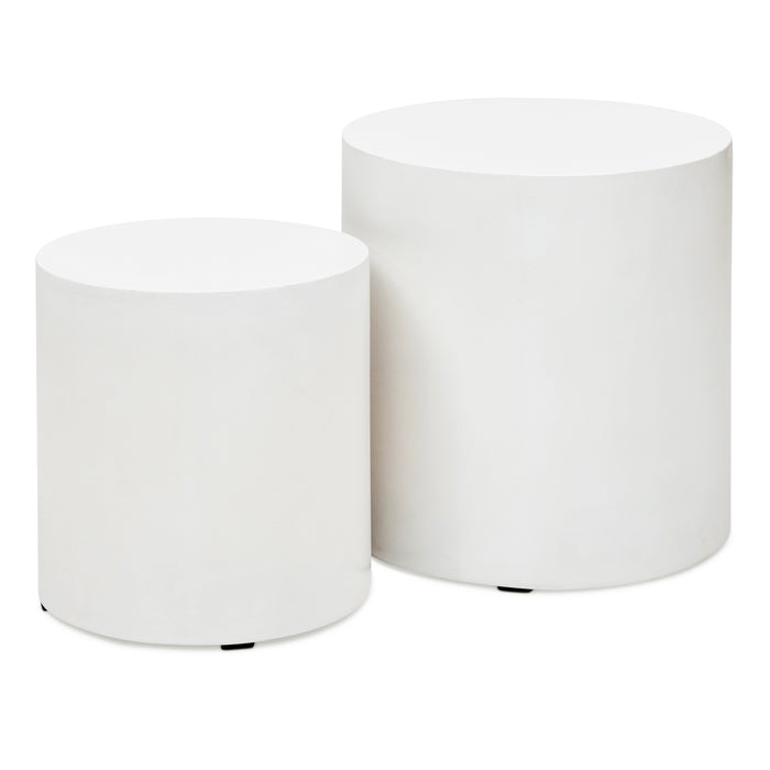 Urbia Modern Concrete Una Pedestal (Set of 2) Accent Stool