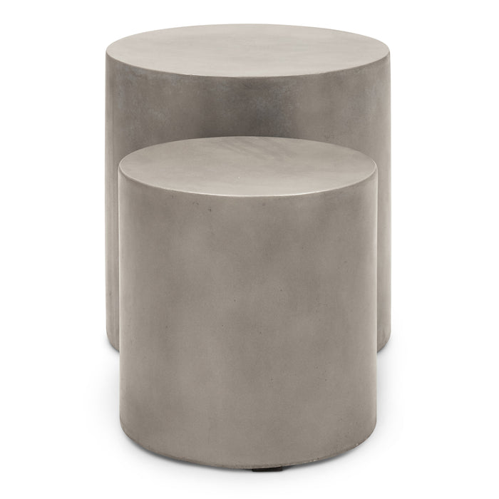 Urbia Modern Concrete Una Pedestal (Set of 2) Accent Stool