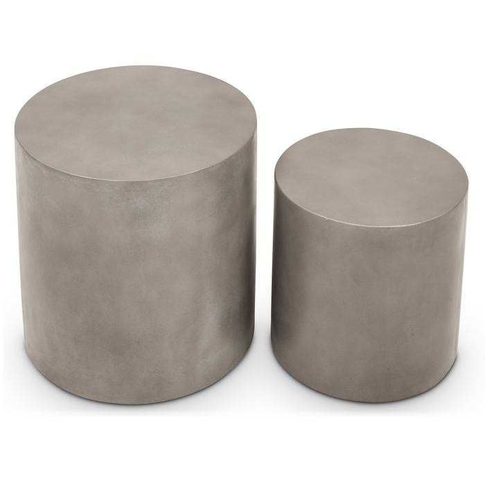 Urbia Modern Concrete Una Pedestal (Set of 2) Accent Stool