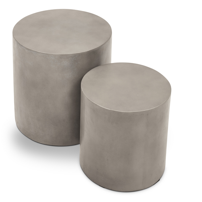 Urbia Modern Concrete Una Pedestal (Set of 2) Accent Stool