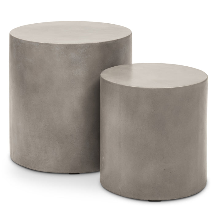 Urbia Modern Concrete Una Pedestal (Set of 2) Accent Stool