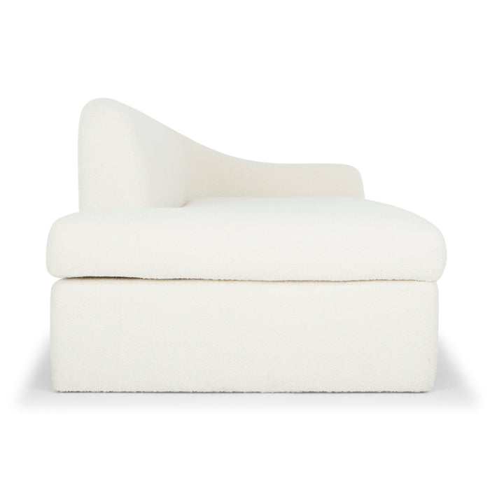 Urbia Aksel Metro Daybed Sofa Couch RAF White Bouclé Upholstery VSD-AKSEL-RHF-WHT