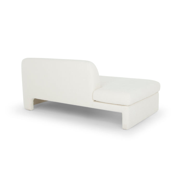 Urbia Aksel Metro Daybed Sofa Couch RAF White Bouclé Upholstery VSD-AKSEL-RHF-WHT