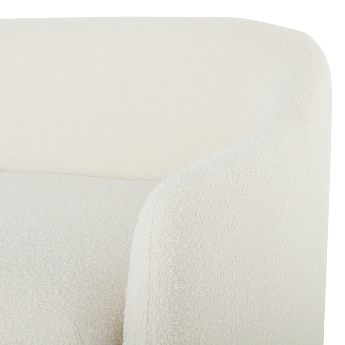 Urbia Aksel Metro Daybed Sofa Couch RAF White Bouclé Upholstery VSD-AKSEL-RHF-WHT