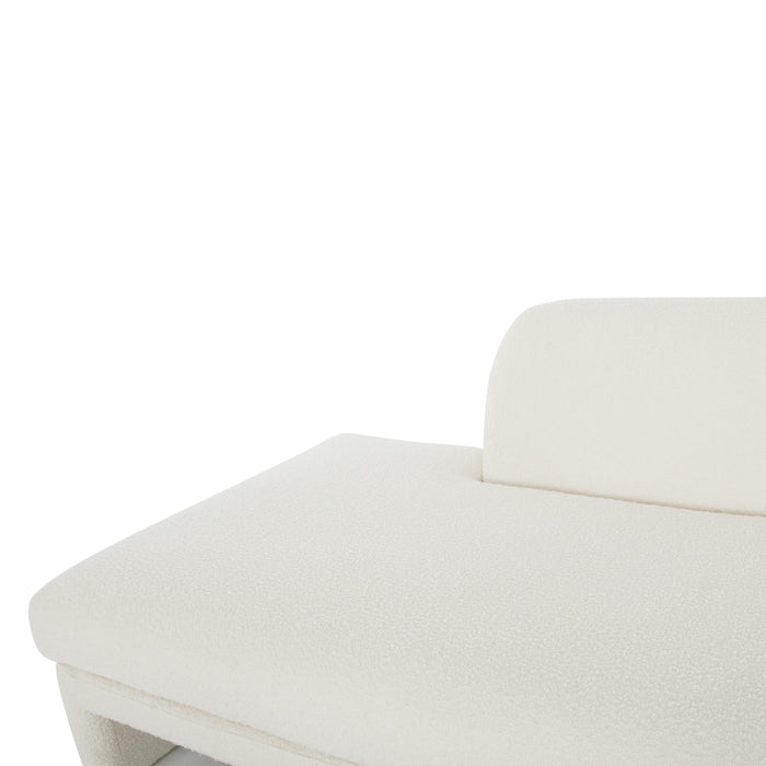 Urbia Aksel Metro Daybed Sofa Couch RAF White Bouclé Upholstery VSD-AKSEL-RHF-WHT