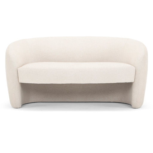 Urbia Modern White Bouclé Blythe Settee Sofa