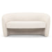 Urbia Modern White Bouclé Blythe Settee Sofa