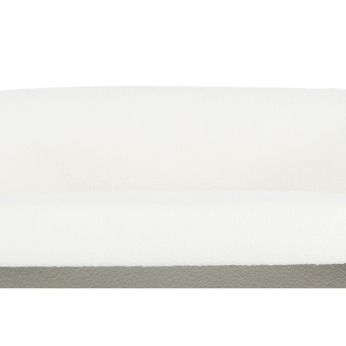 Urbia Modern White Bouclé Blythe Settee Sofa