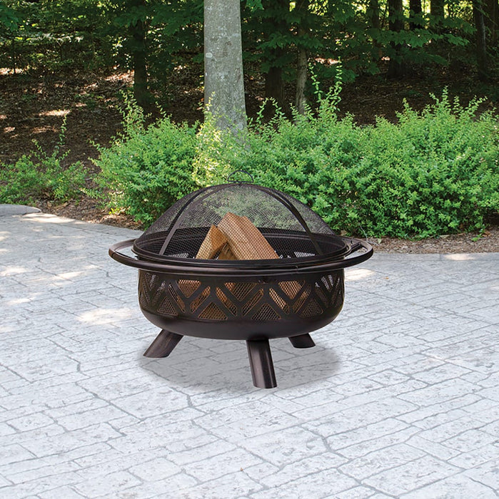 Oil Rubbed Bronze Wood Burning Outdoor Fire Pit Mr. Bar-B-Q