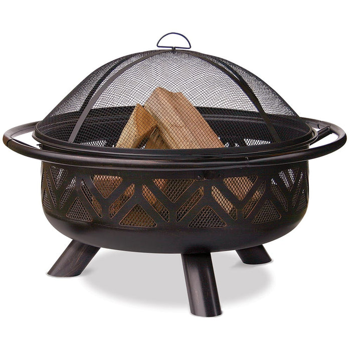 Oil Rubbed Bronze Wood Burning Outdoor Fire Pit Mr. Bar-B-Q