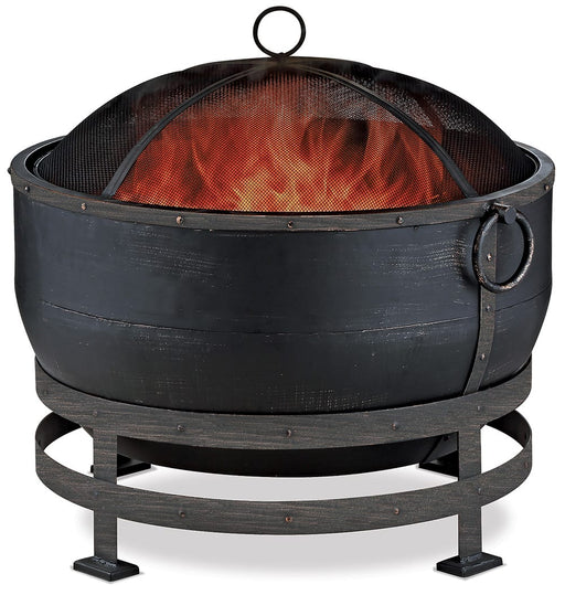 Oil Rubbed Bronze Wood Burning Outdoor Kettle Fire Pit