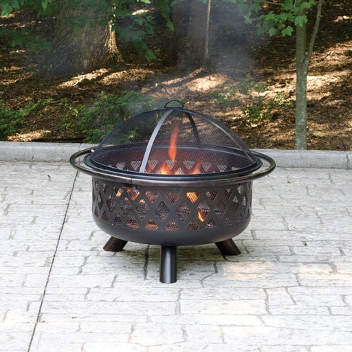 Oil Rubbed Bronze Wood Burning Outdoor Fire Pit