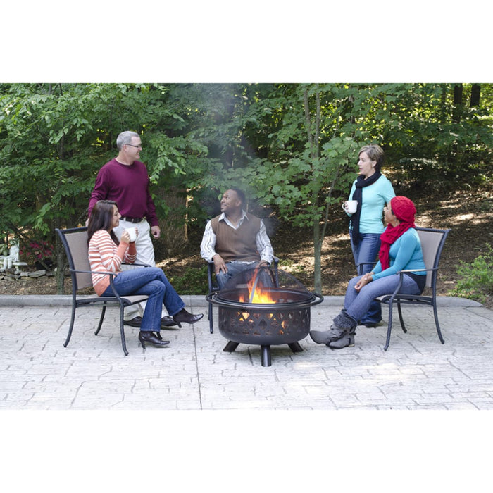 Oil Rubbed Bronze Wood Burning Outdoor Fire Pit