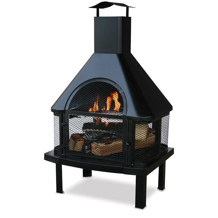 Mr. Bar-B-Q Black Wood Burning Outdoor Fire Pit