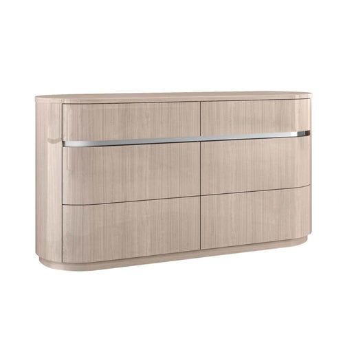 Whiteline Modern Waves High Gloss Wide Double Dresser 