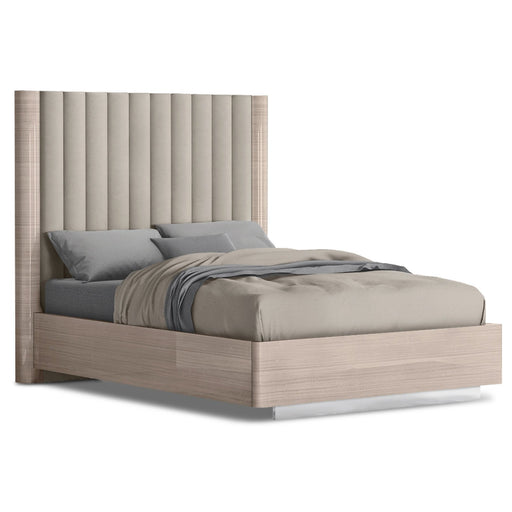 Whiteline Modern Waves High Gloss Beige Full Size Bed