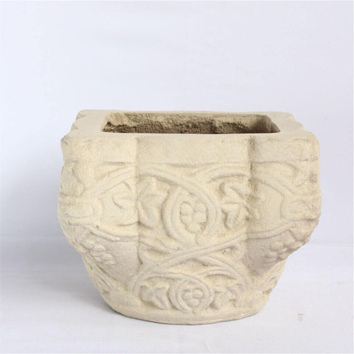 Anderson Teak Tiffany Antique Finish White Limestone Planter