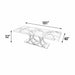 AFD Dining Table Floating Teak Table with Stainless Base