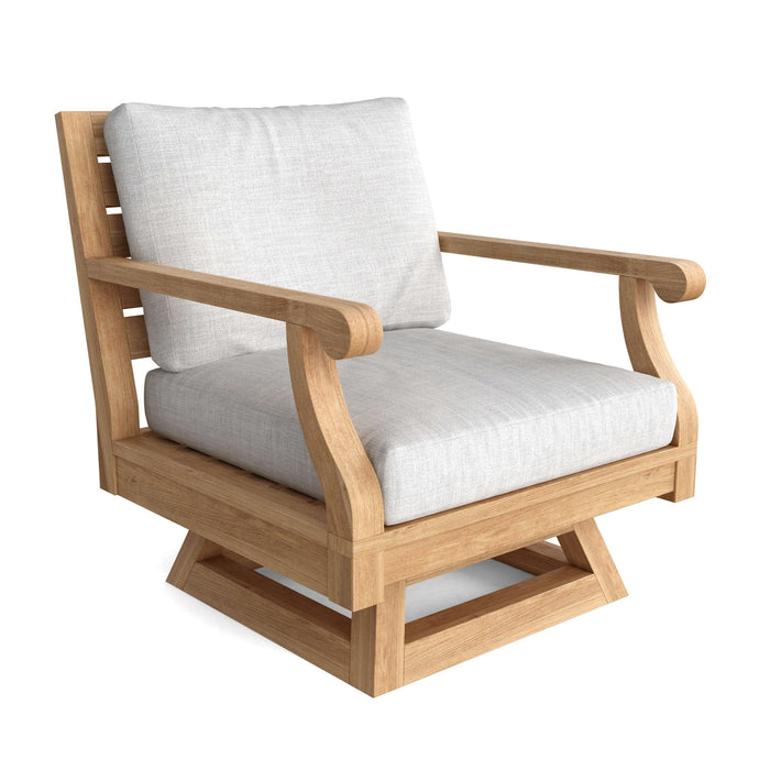 Anderson Teak Accent Chair Anderson Teak Riviera Outdoor Wood Swivel Armchair