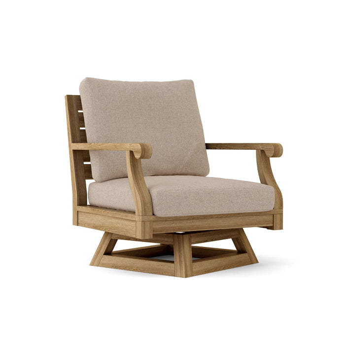 Anderson Teak Accent Chair Ash Anderson Teak Riviera Outdoor Wood Swivel Armchair