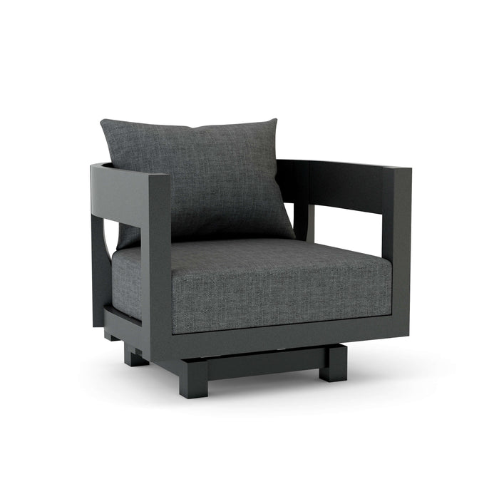 Anderson Teak Accent Chair Charcoal Anderson Teak Coronado Outdoor Aluminum Swivel Armchair