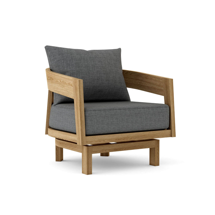 Anderson Teak Accent Chair Charcoal Anderson Teak Toscana Outdoor Wood Swivel Lounge Chair