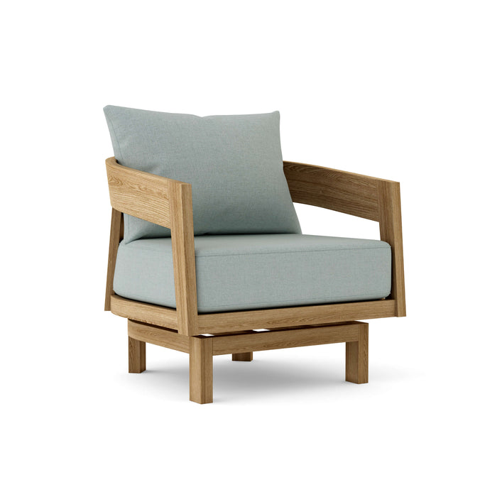 Anderson Teak Accent Chair Mist Anderson Teak Toscana Outdoor Wood Swivel Lounge Chair