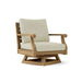 Anderson Teak Accent Chair Natural Anderson Teak Riviera Outdoor Wood Swivel Armchair