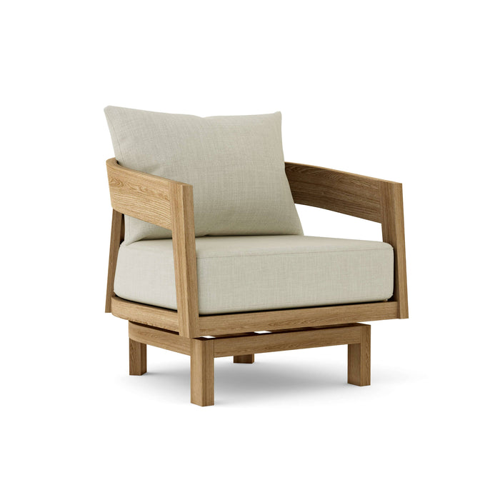 Anderson Teak Accent Chair Natural Anderson Teak Toscana Outdoor Wood Swivel Lounge Chair